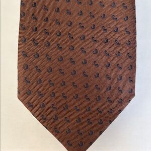 Classic Brown and Blue Patterned Men's Tie
